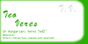 teo veres business card